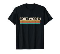 Fort Worth Texas USA City Name Design Classique Vintage Couleurs T-Shirt