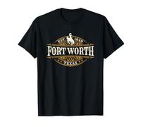 Fort Worth Texas Western Style Rodéo Cowboy Souvenir T-Shirt