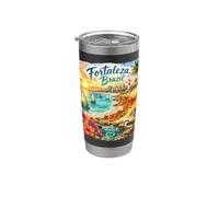 Fortaleza Brésil Amérique du Sud SA Destination de croisière Gobelet isotherme en acier inoxydable double paroi
