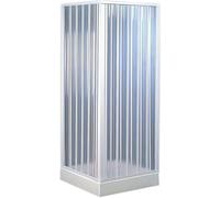 FORTE Cabine de douche BK10 PVC Porte pliante Blanc Transparent