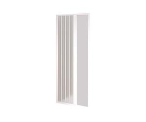 FORTE Bk121001 Paroi de Douche coulissante, Blanc, 110/80 x 185 h Réductible