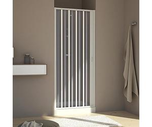 Forte BR121001 Cabine de douche avec porte escamotable, réversible, blanc, 80 x 100 x 185 cm (h)