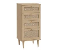 Möbelvertrieb FORTE Commode CALASETTEA 4 tiroirs Décor Chêne 50,4 x 41,4 x 108,8 cm