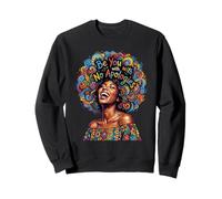 Forte fière Unapologetic Femme Noire Afro Art Africain Sweatshirt