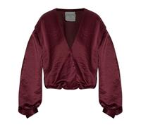 Forte Forte - Haut avec un décolleté en V - Femme - Blouses et Chemises - Rouge - Taille: 38 FR