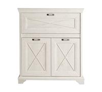 Forte Kashmir Buffet Bar avec 2 Portes et 1 abattant, matériau en Bois, pin Blanc, L x H x P : 123 x 143,3 x 48,2 cm