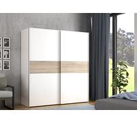 Forte Longline Armoire 170, Portes Coulissantes, Style Scandinave, Blanc/Chêne Sonoma, 170x190.5x61cm