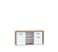 Forte Möbel ALIKLIA Bureau, matériau en Bois, Blanc/chêne Sonoma, Taille Unique