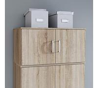 Forte NIKO Surmeuble avec 2 Portes, matériau en Bois, chêne Sonoma, 43 x 82 x 53 cm