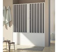 FORTE Pare Baignoire 140 CM H150 en Plastique PVC modèle Delfi avec l’Ouverture Centrale