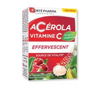 Forté Pharma Comprimés effervescents Acérola – Vitamine C – 20 comprimés