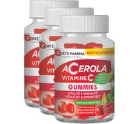 Forté Pharma Acérola Vitamine C Gummies Vitalité Et Immunité 60 Pièces Promo 2+1 Gratuit
