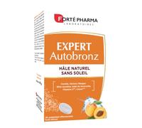 Forté Pharma Complément bronzage Expert Autobronz effervescent 20 comprimés | Hâle naturel sans soleil & activateur de bronzage, Cuivre, huile de bourrache, beta carotene et vitamine E, 20 jours