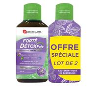 Forté Pharma Complément alimentaire détox foie – Chardon‑Marie, Radis noir, Desmodium – Lot 2x500 ml
