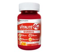 Forté Pharma – Vitalité 4G Gummies Orange 60 gommes – Énergie & Défenses (Ginseng, Guarana)