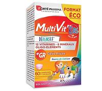 Forté Pharma Complément MultiVit'Kids Défenses 12 vitamines 6 minéraux 60 comprimés
