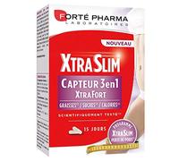 Forté Pharma Complément perte de poids XtraSlim Capteur 3en1 60 gélules | Favorise le blocage des sucres et la réduction de l'absorption des calories, Fibres naturelles, Programme ou prise ponctuelle