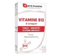 Forté Pharma Complément tonus Vitamine B12 60 comprimés à croquer | Fonctions cognitives et métabolisme, goût menthe, 2 mois renouvelables