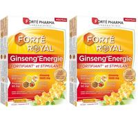 Forté Pharma Complément vitalité FortéRoyal Ginseng'Energie 20 ampoules (Lot de 2)