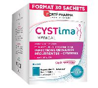 Forté Pharma - Cystima Medical - Dispositif medical - Cystites, infection urinaire femme, Prévention et traitement - D mannose d'origine végétale - Solution 100% naturelle - 30 Sachets, 1-2/jour