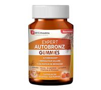 Forté Pharma - Expert AutoBronz Gummies, Goût Multifruits, 60 pièces