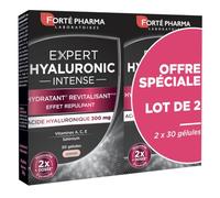 Forté Pharma - Expert Hyaluronic Intense | Complément Alimentaire Peau à base d'Acide Hyaluronique - Hydratation et Effet Repulpant | Lot de 2x 30 gélules