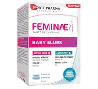 Forté Pharma - Feminae Baby blues - Complement alimentaire equilibre emotionnel post accouchement, bien être femme - Vitamine B6, Magnesium, GABA, Fer, Vitamine B12-60 gélules, 2/jour