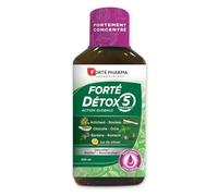 Forté Pharma - Forté Détox 5 organes | Complément Alimentaire intestins Artichaut, Bouleau et Bardane - Détox Globale, Détox foie, Elimination, Purifie l'organisme & la peau| 500ml = 10 jours
