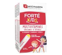 Forté Pharma - Forté Kids Multivitamines dès 3 ans - Croissance & défenses - 12 vitamines dont Vitamine C, Zinc, Calcium, Acérola - Ne colle pas, délicieux goût Fraise - 1 stick/jour, 10 jours