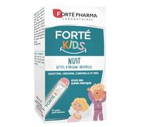 Forté Pharma - Forté Kids Nuit dès 3 ans - Actifs d'origine naturelle - Verveine, Camomille, Miel de fleur d'oranger, Griottier - Ne colle pas, délicieux goût Banane - 1 stick/jour, 10 jours