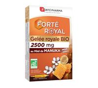 Forté Pharma - Forté Royal Gelee Royale naturel Bio 2500mg Miel de Manuka - Complément Alimentaire Immunité et Défenses - Ultra concentrée, Miel de Manuka - Système immunitaire - 10 ampoules, 1/jour