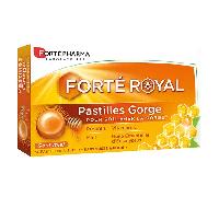Forté Pharma - Pastilles Gorge Forté Royal - Irritation gorge - Propolis, Huile essentielle Eucalyptus, Miel, Vitamine C - Sans sucre ajouté, à laisser fondre, goût Miel - 24 pastilles, 1 à 3/jour