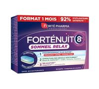 Forté Pharma FortéNuit 8h Sommeil Relax Mélatonine GABA 30 comprimés