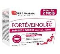 Forté Pharma – Complément alimentaire FortéVeinol 12h Vigne rouge & Ginkgo – 60 comprimés