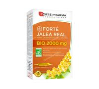 Forté Pharma Gelée Royale Bio 2000 mg - 20 ampoules de 15 ml, bien-être et vitalité, ingrédients naturels