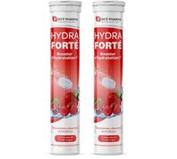 Forté Pharma - Hydra Forté Fruits rouges - Electrolyte hydratation - Vitamine C Magnesium, Minéraux - Sport, chaleur, voyage - Comprimés effervescents - 1-2/jour, jusqu'à 24 jours (Lot de 2)