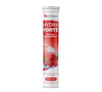 Forté Pharma - Hydra Forté Fruits rouges - Electrolytes, Vitamines, Minéraux, Magnésium - Hydratation - Sport, chaleur, voyage - Comprimés effervescents - 1-2/jour, jusqu'à 20 jours