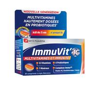 Forté Pharma Immuvit'4G Multivitamines Energie Immunité Vitamine C 30 comprimés