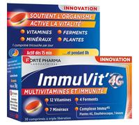 Forté Pharma Immuvit'4G Multivitamines Energie Immunité Vitamine C 30 comprimés