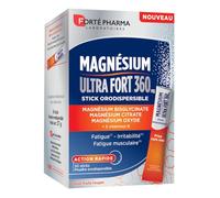 Forté Pharma - Magnésium Ultra Fort 360 Sticks - Energie booster, Irritabilité, Fatigue musculaire, Action rapide - 3 sources de magnesium, 5 Vitamines B - 30 sticks orodispersibles, 1/jour