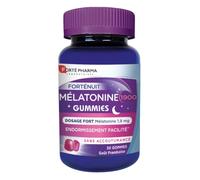 Forté Pharma - Mélatonine 1900 Gummies sommeil - Melatonine 1,9 mg a macher - Complement Alimentaire Sommeil Adulte, Endormissement adulte, Décalage horaire - 30 gommes, 1/soir