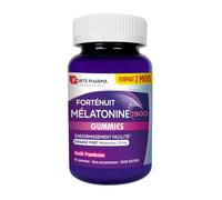 Forté Pharma - Mélatonine 1900 Gummies sommeil - Melatonine 1.9 mg a macher - Complément Alimentaire Sommeil Adulte, Endormissement adulte, Décalage horaire - 60 gommes, 1/soir