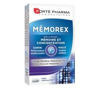 Forté Pharma Mémorex Mémoire et Concentration Magnésium Zinc Rhodiola 30 gélules