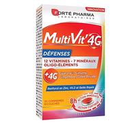 Forté Pharma - Multivit' 4G Défenses - Complément Alimentaire Forme et Tonus - 12 Vitamines et 7 Minéraux - Renforcé en Zinc, Vitamine D, Magnésium - Anti fatigue - 30 comprimés Bi-couches