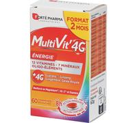 Forté Pharma - Complément alimentaire - Multivit' 4G Énergie - Bi-couches - 60 comprimés (2 mois)