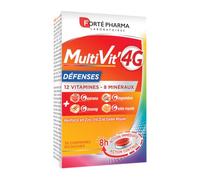 Forté Pharma – Complément Multivit' 4G Défenses – Vitamine D & Zinc – 30 comprimés