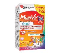 Forté Pharma Complément MultiVit'Kids Défenses 12 vitamines 6 minéraux 60 comprimés