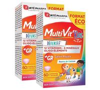 Forté Pharma Multivit'Kids Immunités Vitamines Enfants - lot de 2x 60 comprimés à croquer
