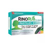 Forté Pharma RinoRub Pastilles Gorge Toux Eucalyptus Menthe Poivrée 20 comprimés