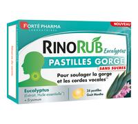 Forté Pharma RinoRub Pastilles Gorge Sans Sucres 24 Pastilles A Sucer
